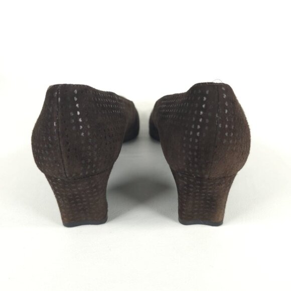 ESCADA MADE IN ITALY 🇮🇹 LEATHER VERO CUOIO Block Heels‎ Designer Size 8AA - Picture 11 of 14